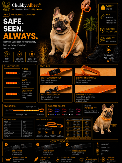 Chubby Albert™️ GlowSafe Leash